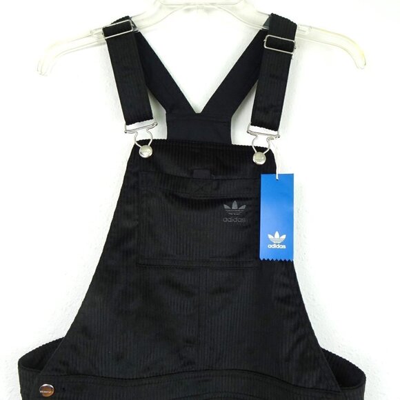 Adidas Originals Corduroy Dress Women's Size S Black Overall Dress - Picture 5 of 13
